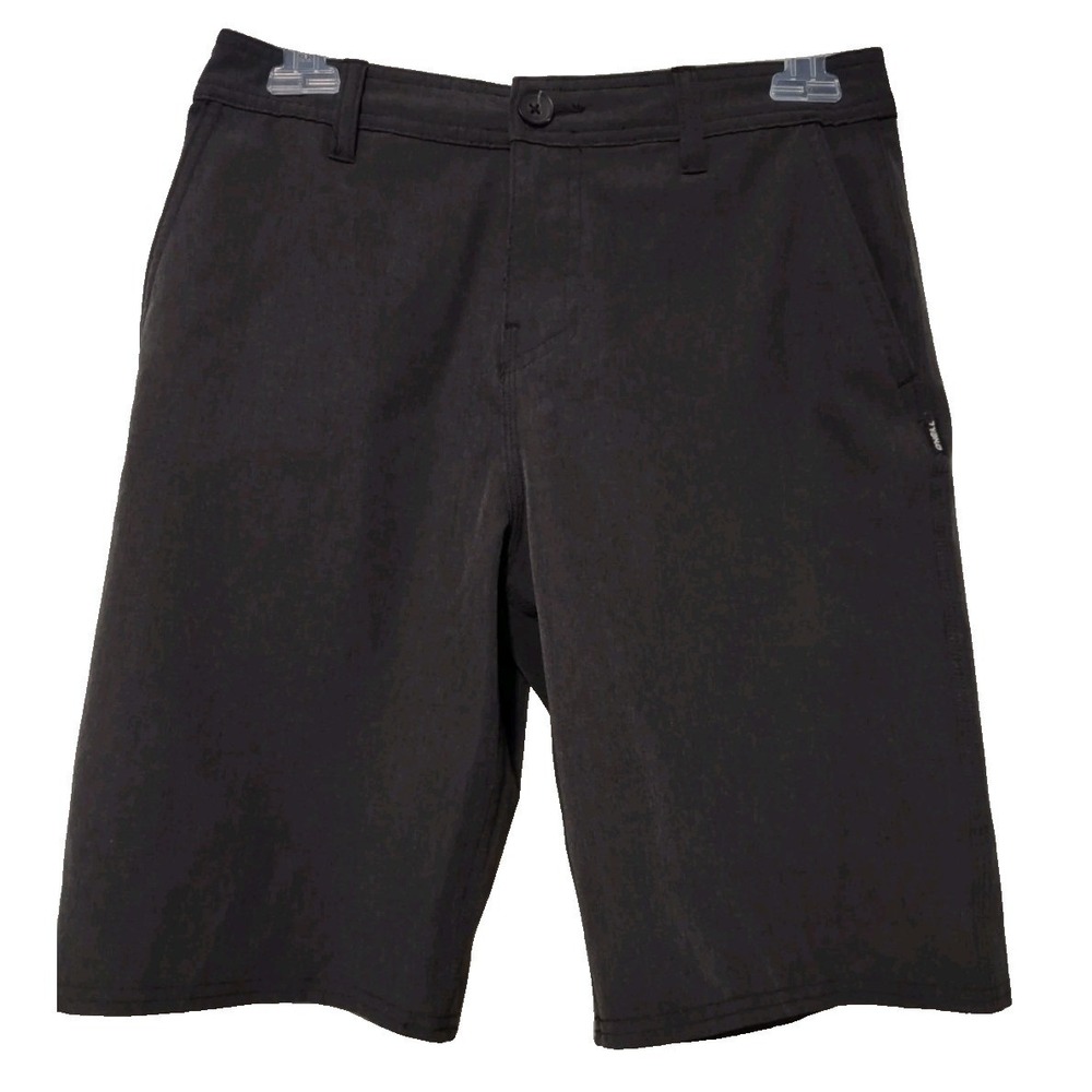 O'Neill Hybrid Shorts Men's 28 Small Zip & Button Closure Pockets Charcoal Gray